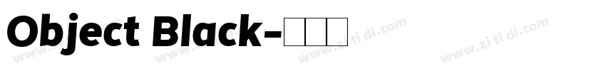 Object Black字体转换